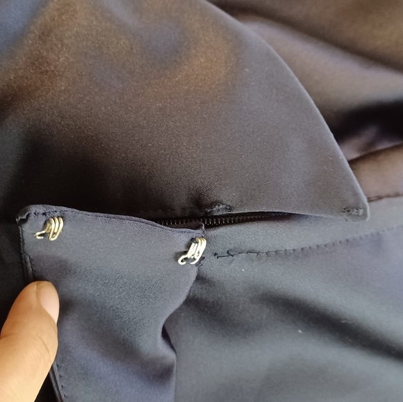 Mori Lee Satin Blue Mother of The Bride Floor Length Evening Gown - Picture 12 of 16